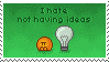 'I hate not having ideas' Stamp