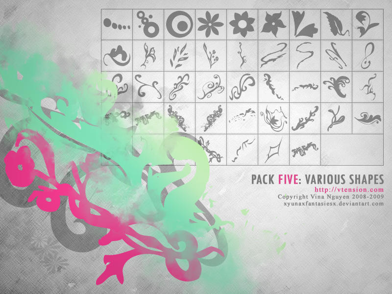 Pack 5: Various Shape Brushes by xyunaxfantasiesx on DeviantArt