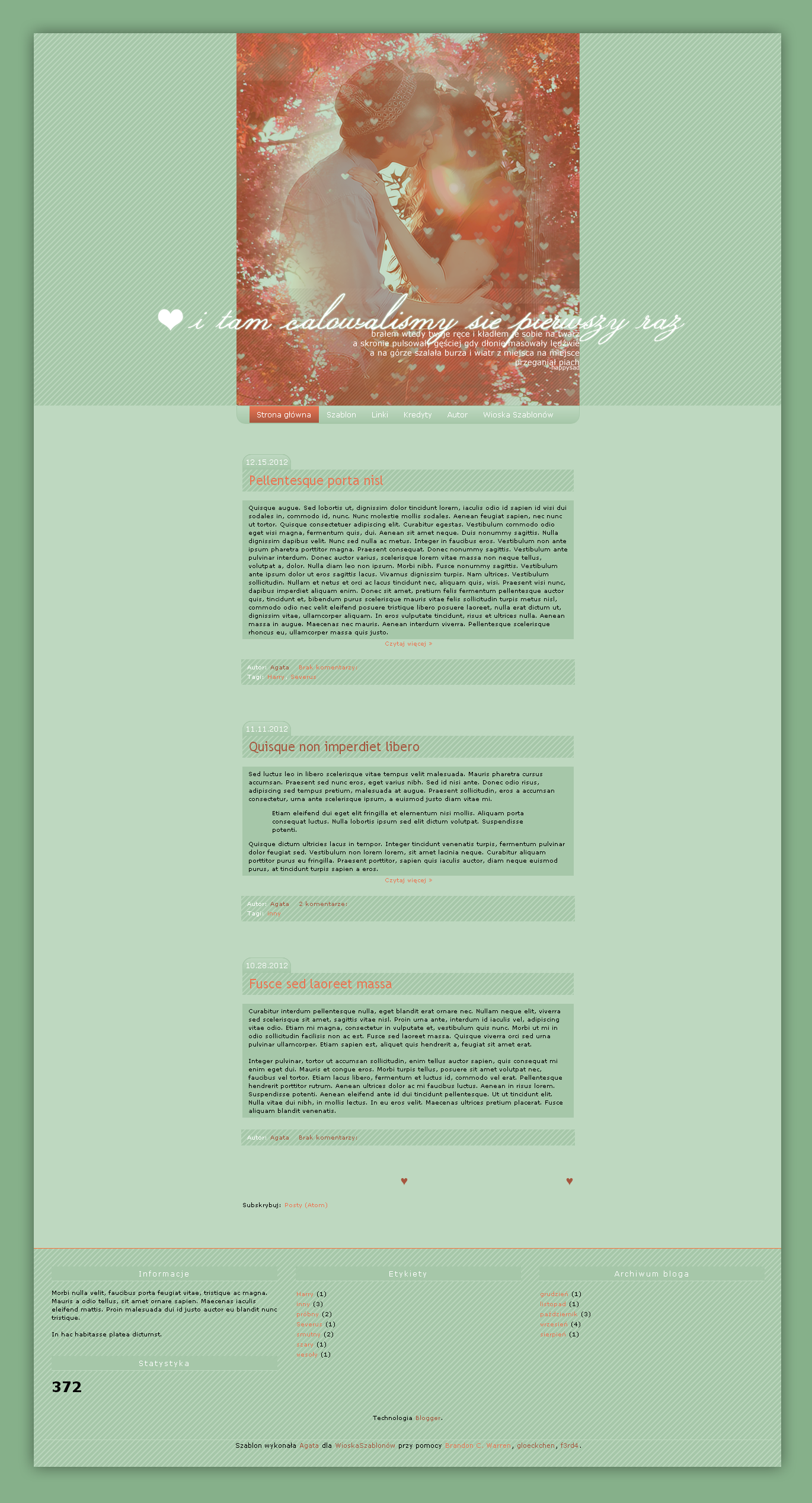 Blogspot template Calowalismy sie pierwszy raz