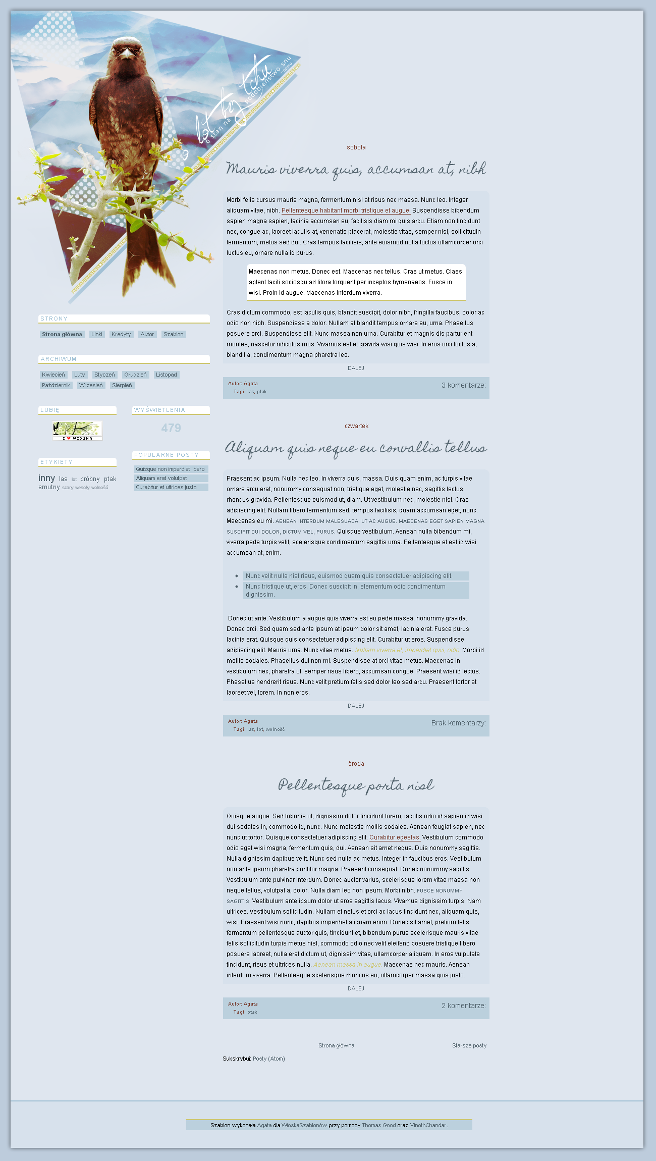 Blogspot template O lot bez tchu