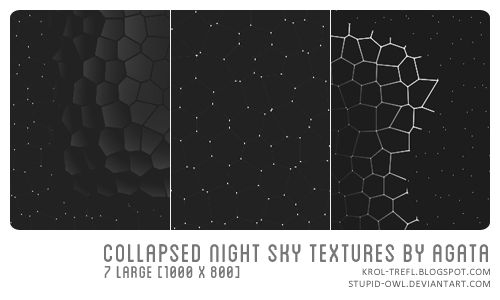 Collapsed night sky textures