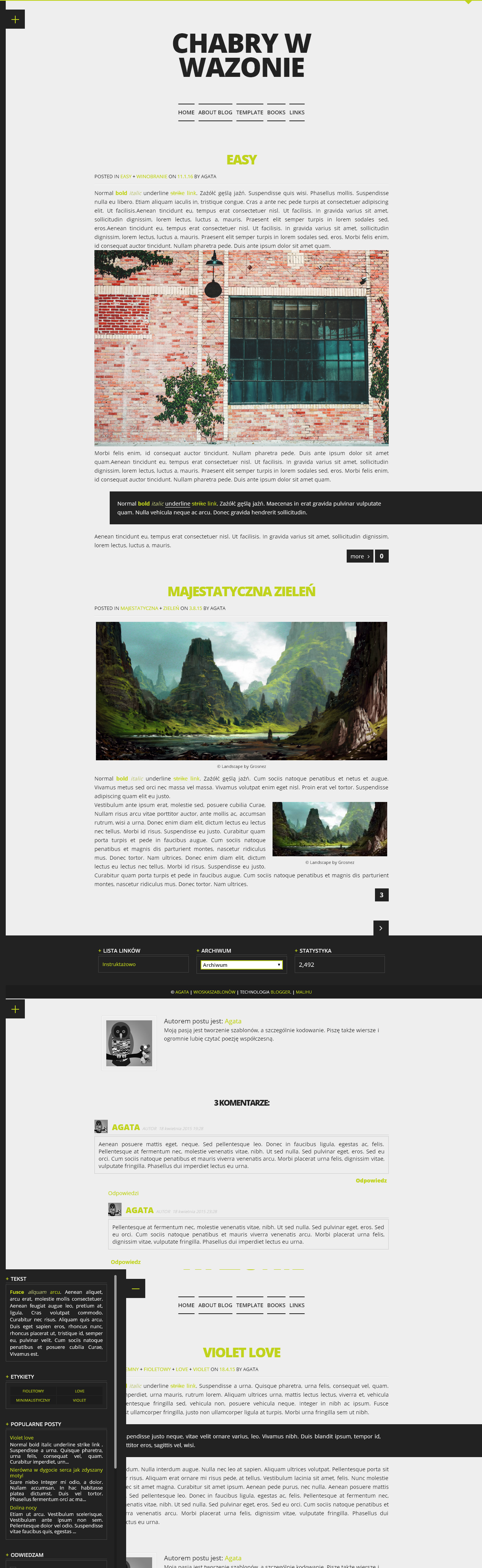 Blogger template Majestatyczna zielen