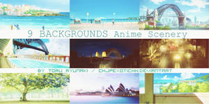 9 BACKGROUNDS Anime Scenery #1