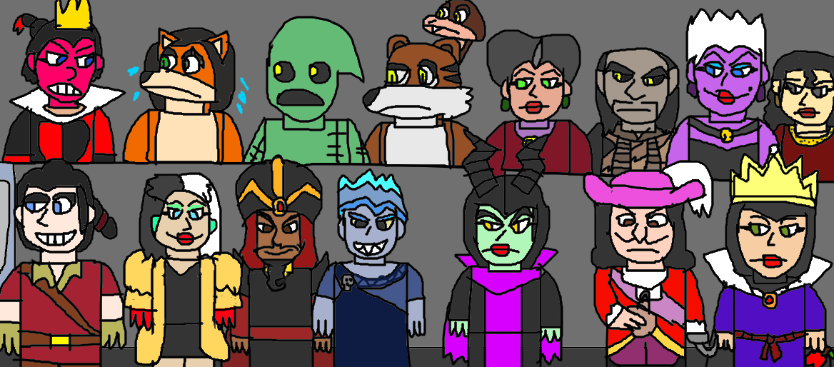 my drawling of Disney villains 1 by videogamer312 on DeviantArt