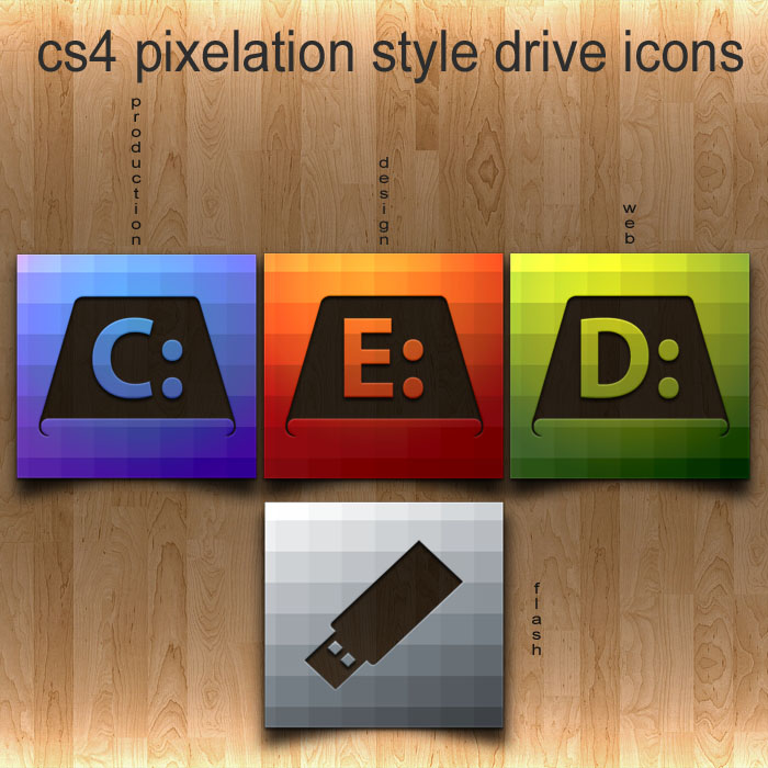 cs4-5 pixelation drive icons