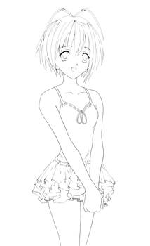 Frills lineart free to colour