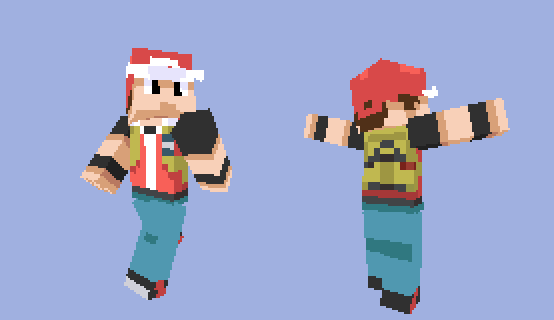 Mine Blocks - Pokemon Trainer Red skin by Redharlow78