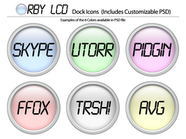 ORBY LCD Dock Icons