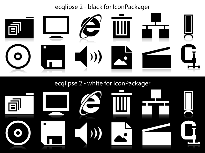 ecqlipse 2 BW for IconPackager