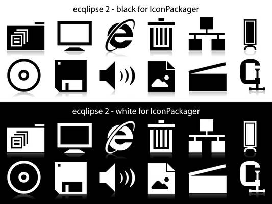 ecqlipse 2 BW for IconPackager