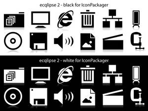 ecqlipse 2 BW for IconPackager