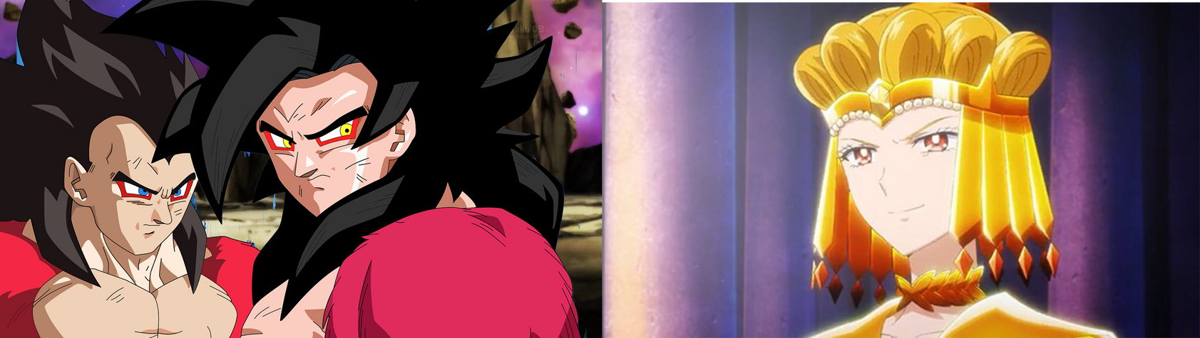 SSJ4 Goku and SSJ4 Vegeta VS Galaxia by Robzap18 on DeviantArt