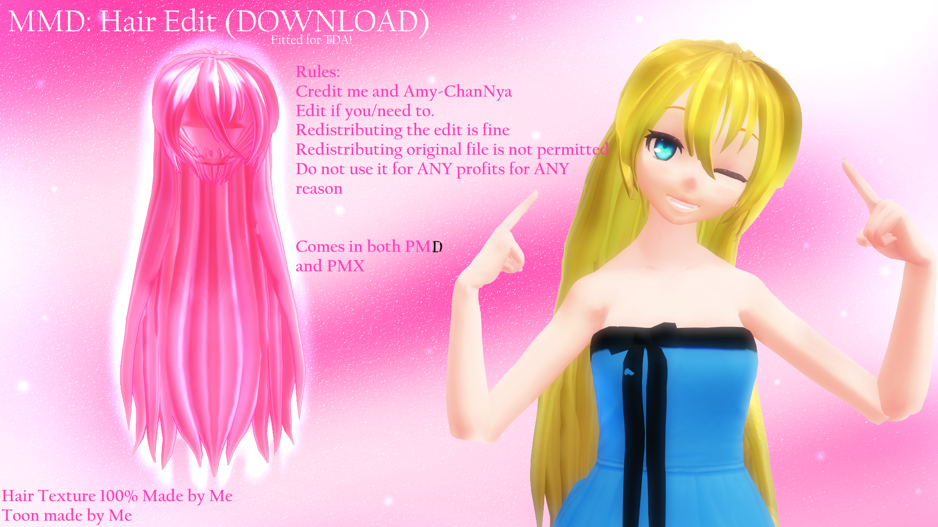 MMD: Long Hair (EDIT) by Skyler (DOWNLOAD) by PrincessSkyler on DeviantArt