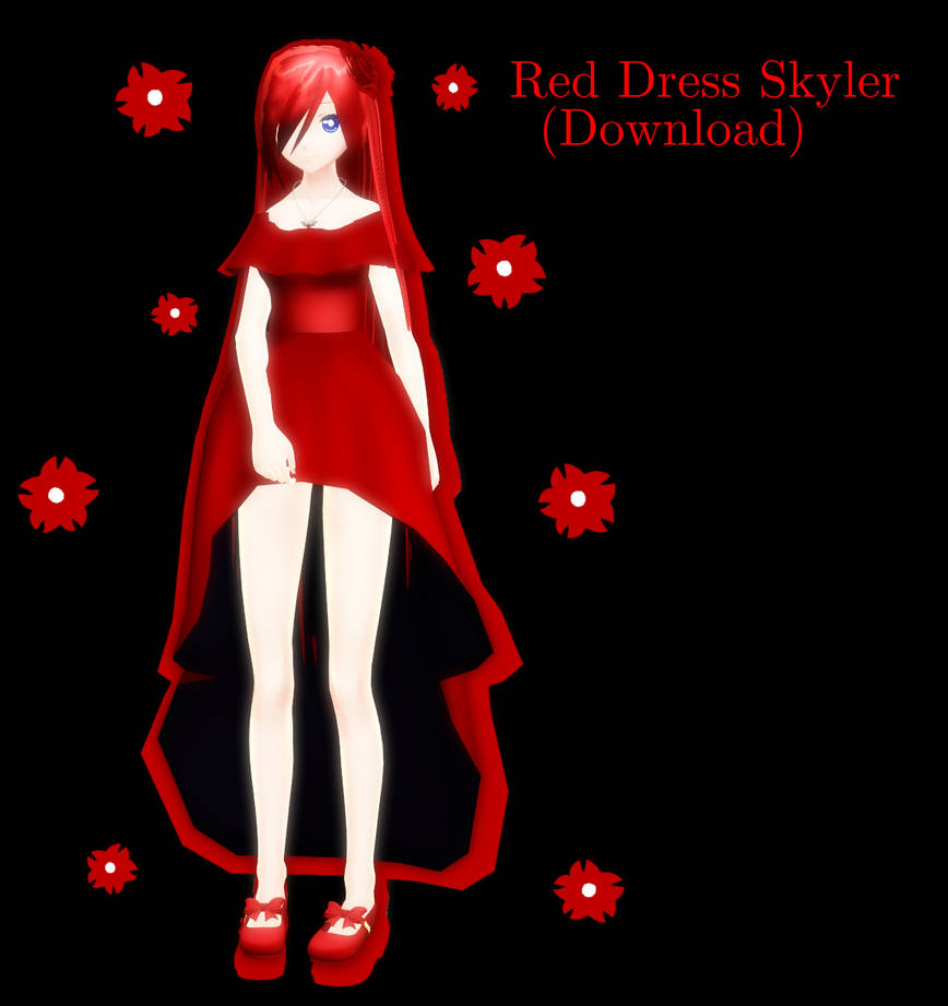MMD: Red Dress Skyler (Download Down) by PrincessSkyler on DeviantArt