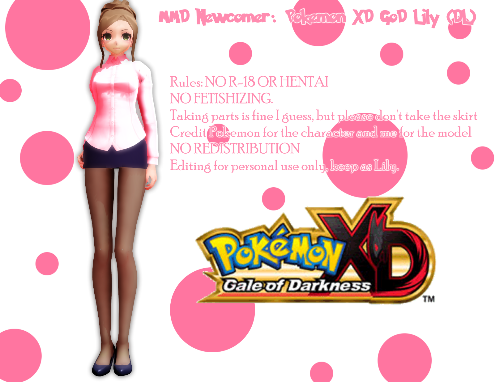 MMD Newcomer: Pokemon XD GoD Lily (download down)