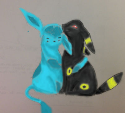 Umbreon and Glaceon by shoshana22 on DeviantArt