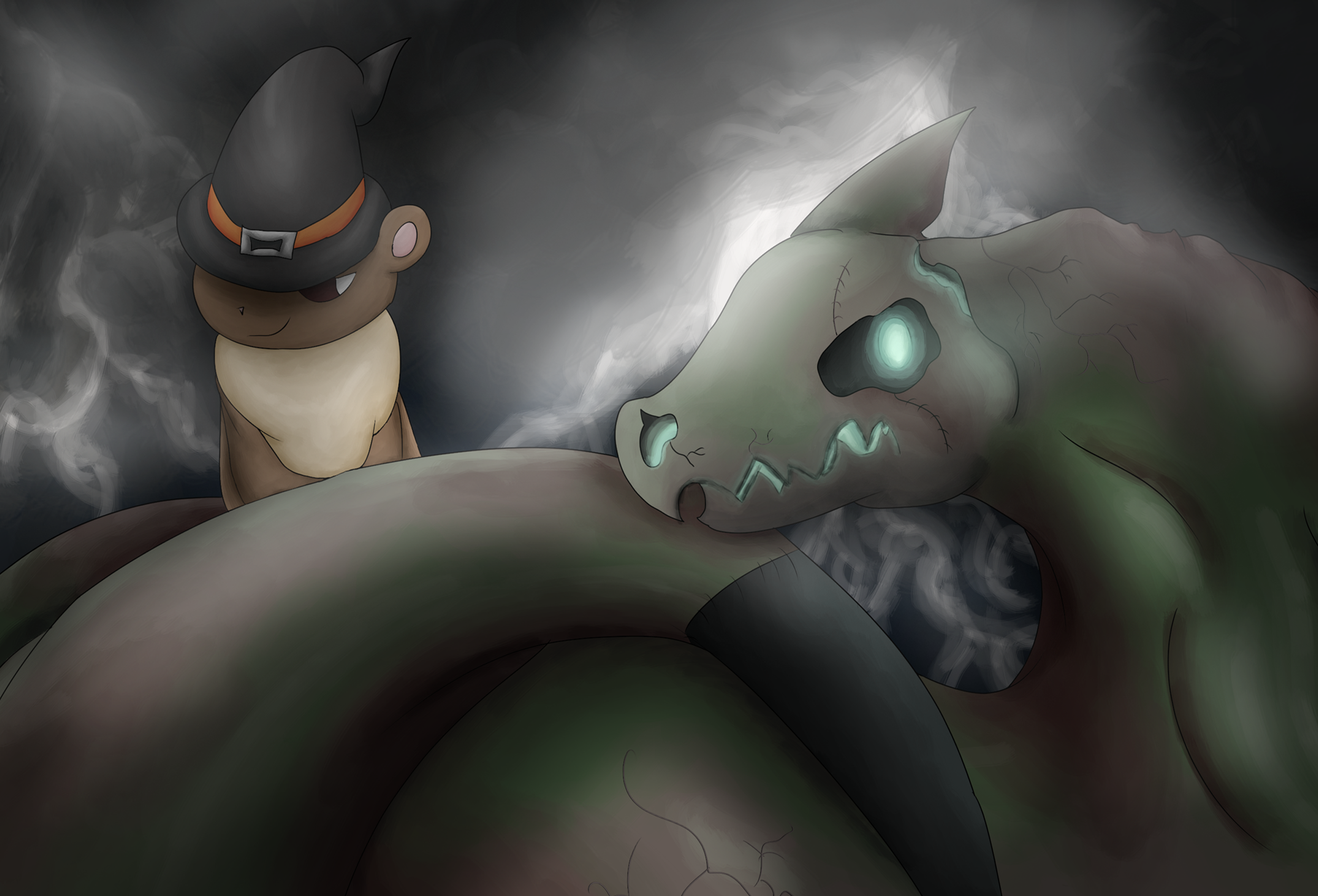 A witch and her dragon by TeamCapumon on DeviantArt