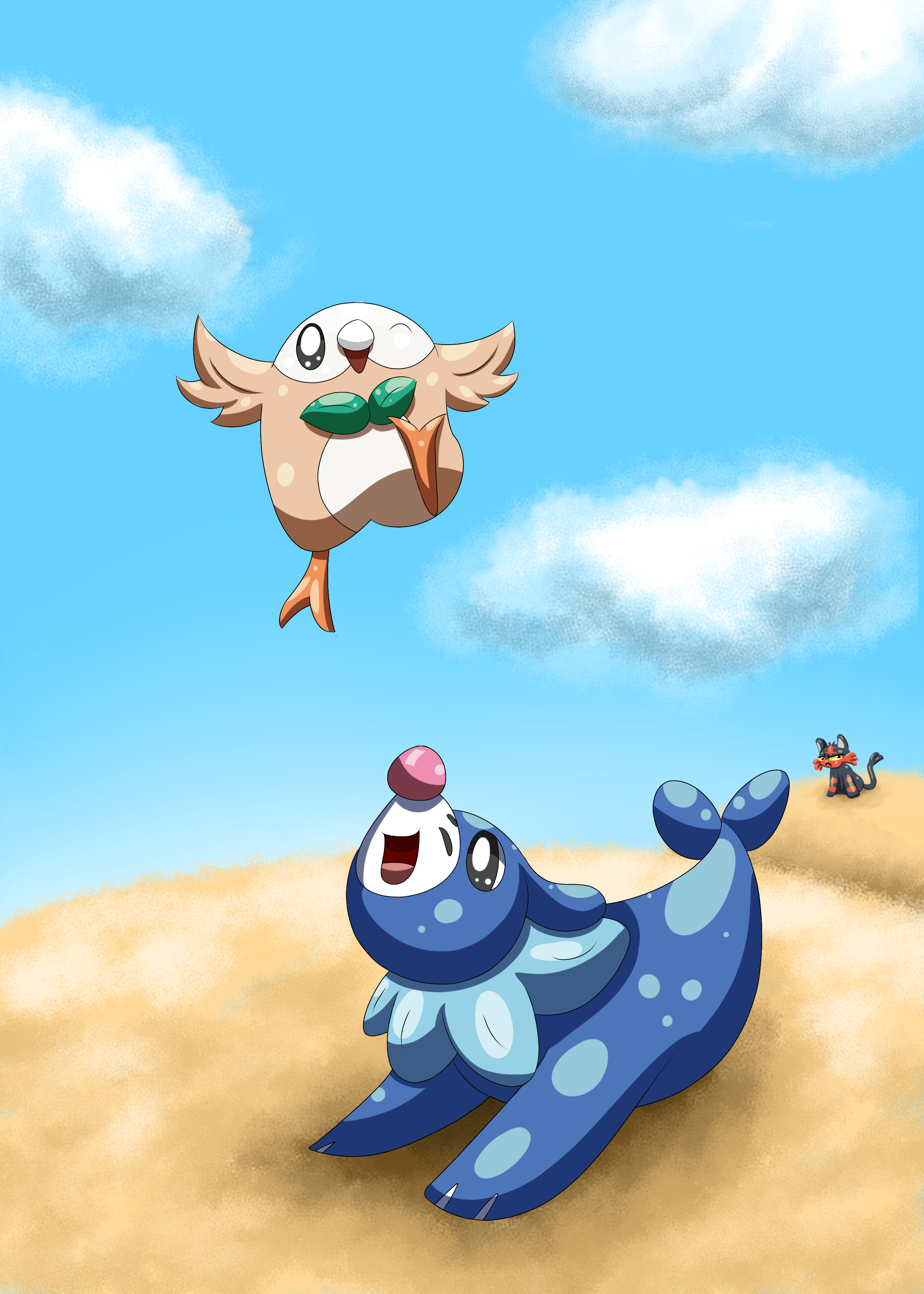 (SM Spoilers) Circus seal and beach ball birb by TeamCapumon on DeviantArt