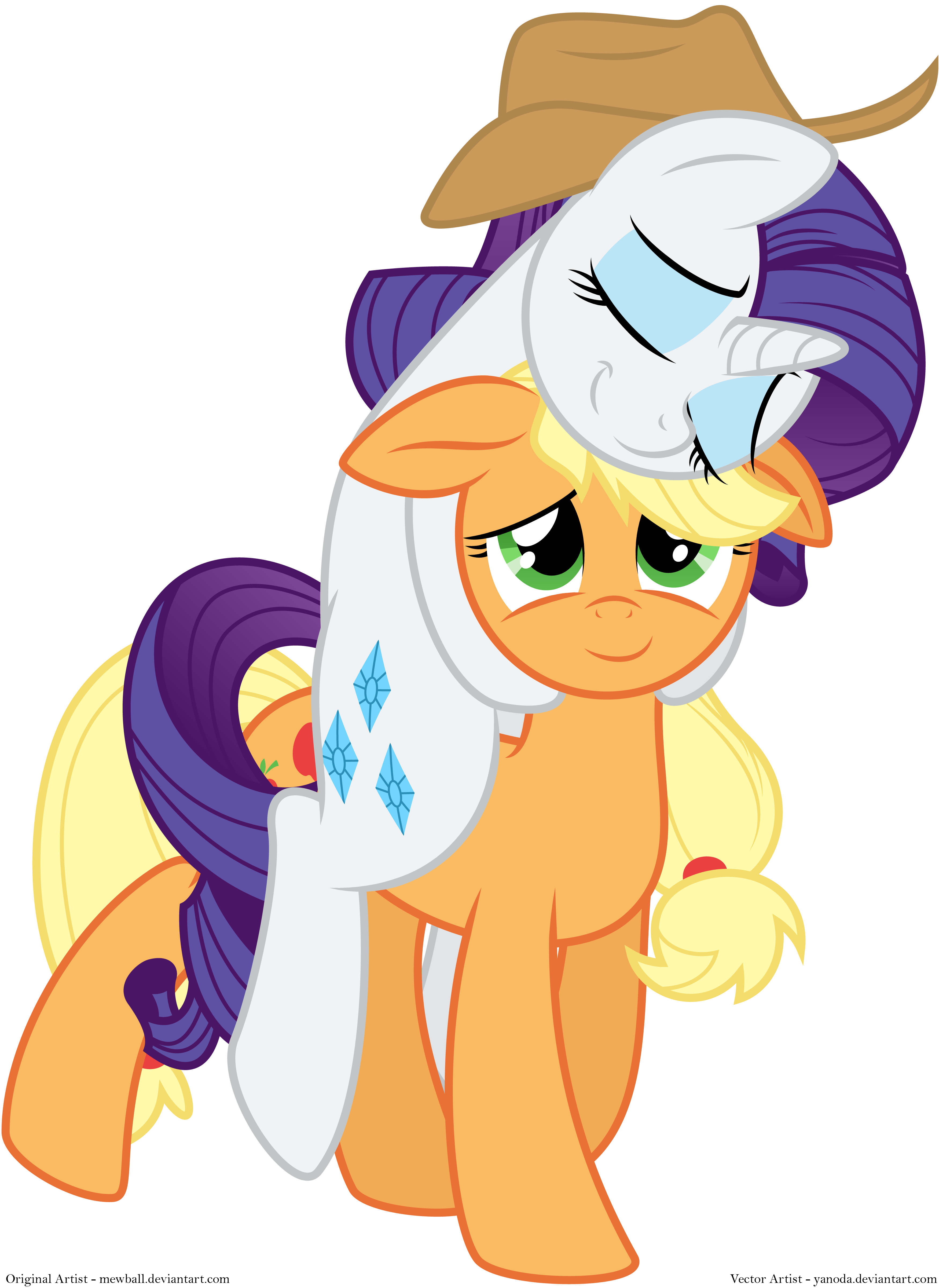 Rarity and Applejack