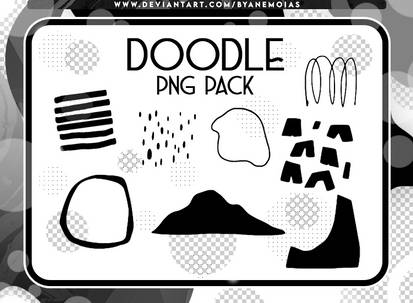 DOODLES - PNG PACK #11 by Anemoias