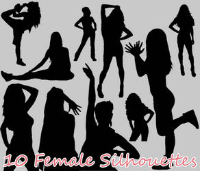 10 Female Silhouettes