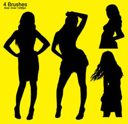 4 Female Silhouettes