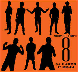 8 Male Silhouettes