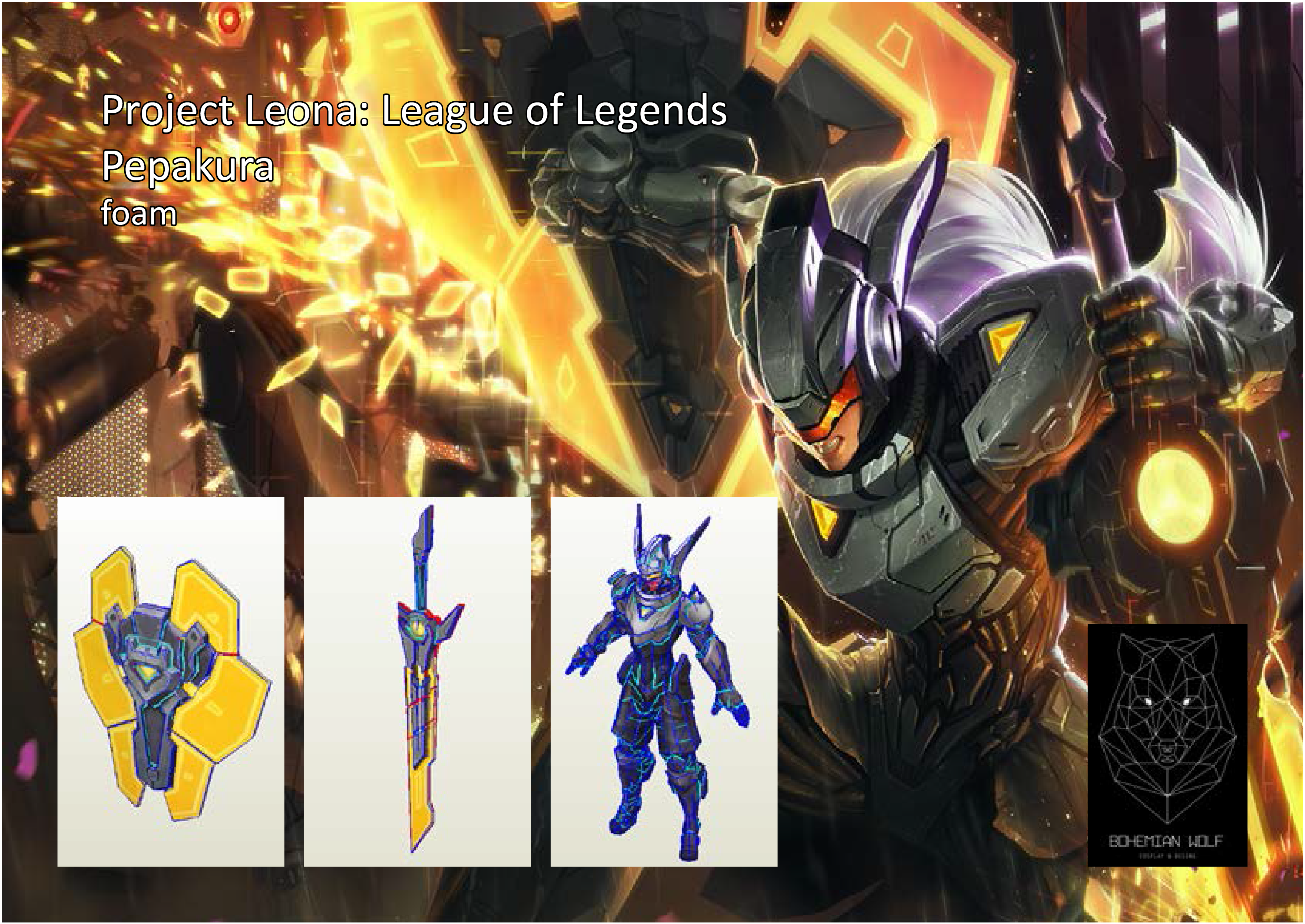 Pepakura Project Leona By Bohemian Wolf by BohemianWolfDownlod on DeviantArt, image size:3518x2490