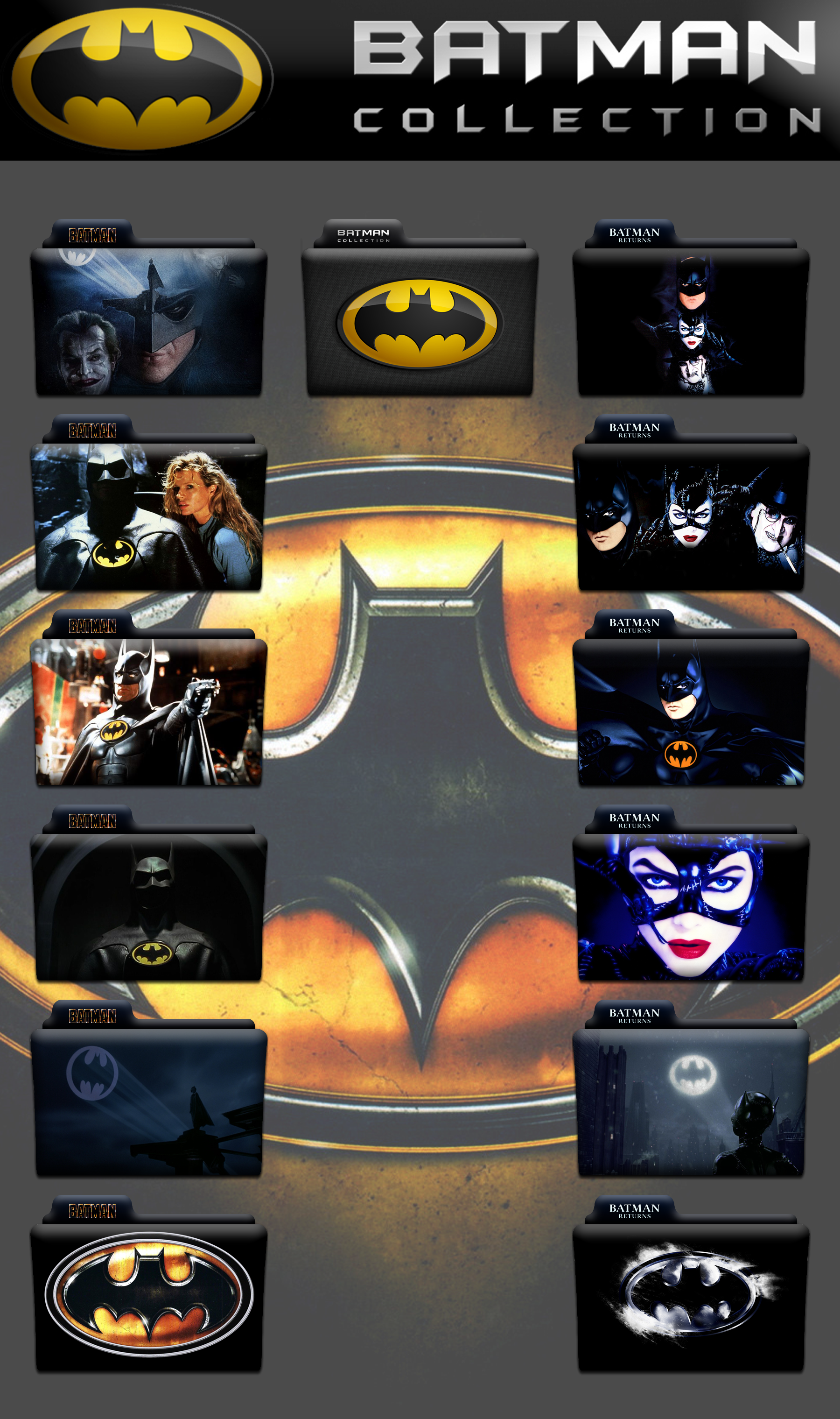 Tim Burton S Batman Collection Folder Icon Pack By Wchannel96 On Deviantart