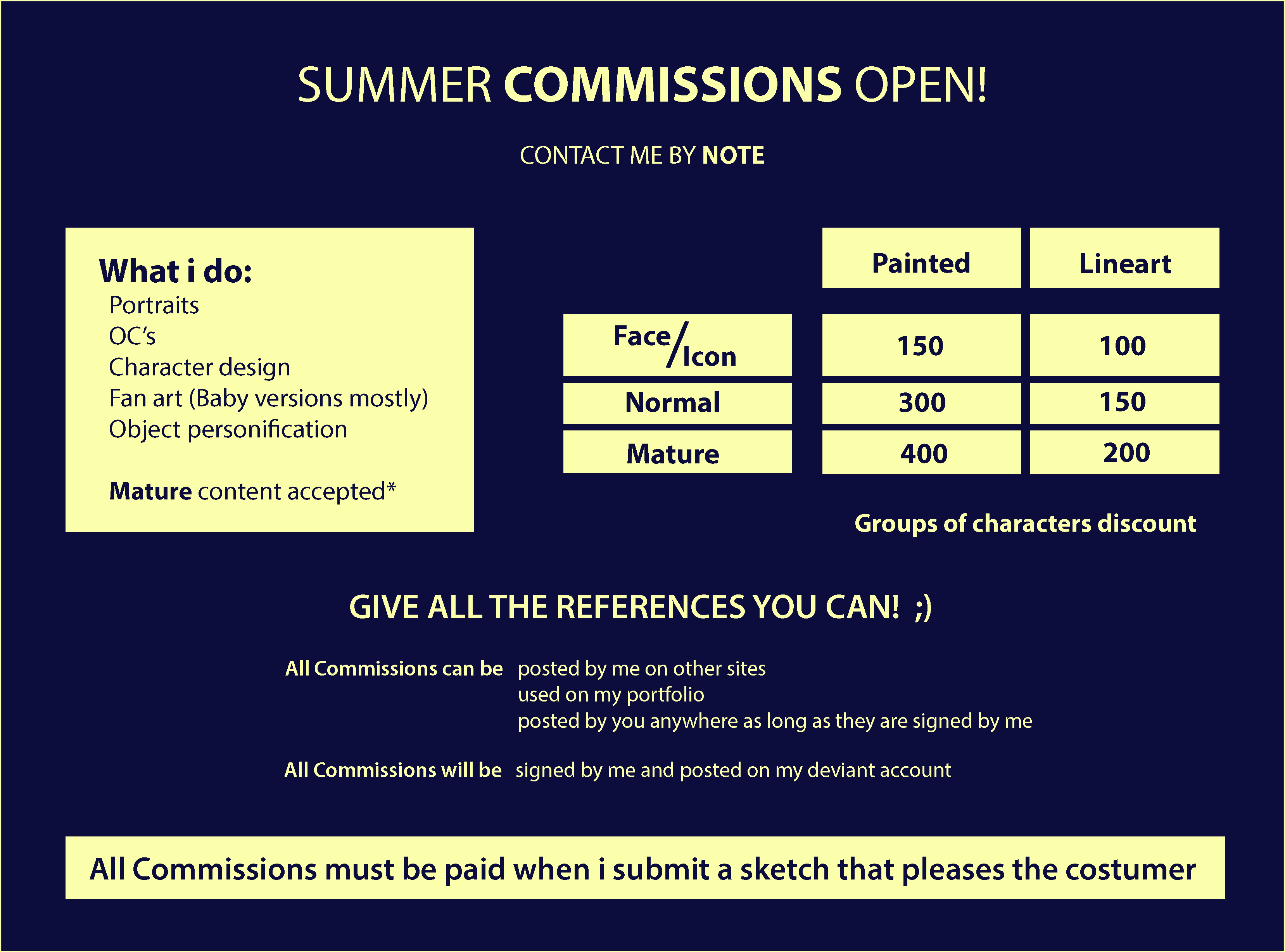 Summer Point Commissions!