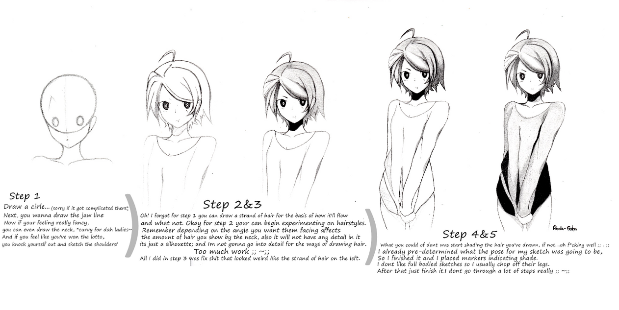 Anime Girl Step By Step By Panda Sahn On Deviantart