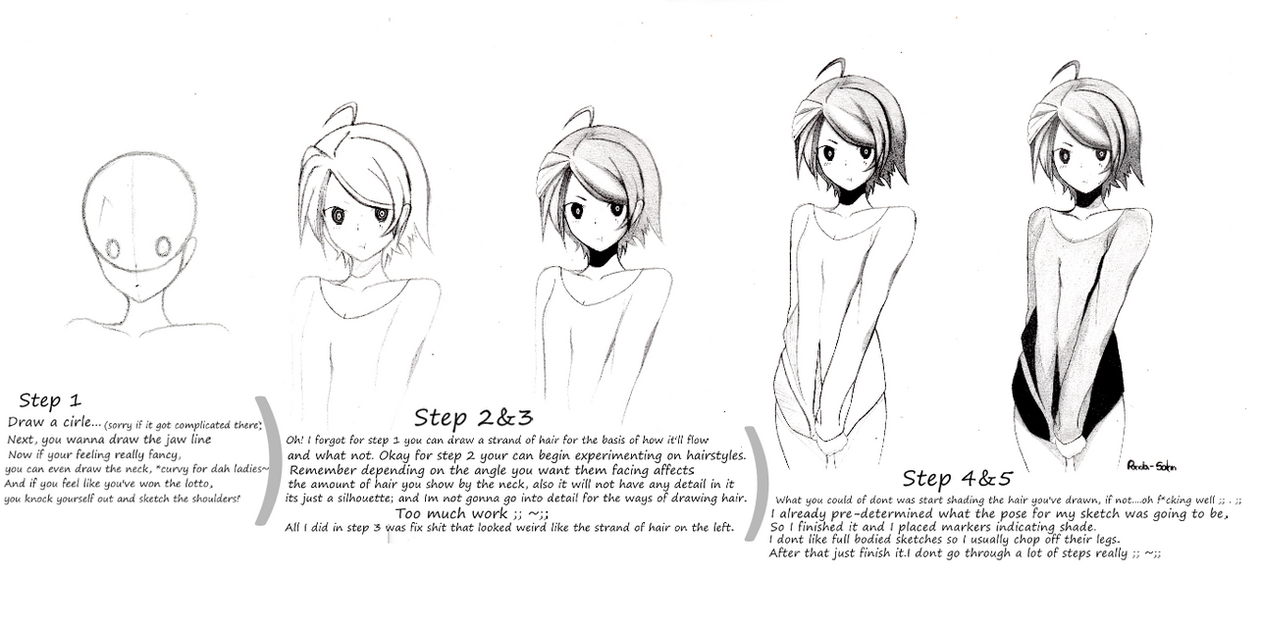 Anime Girl Drawing Tutorial - How to draw Anime Girl step by step