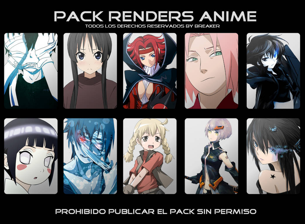 Pack Renders Anime 1 by Breaker-Designs on DeviantArt