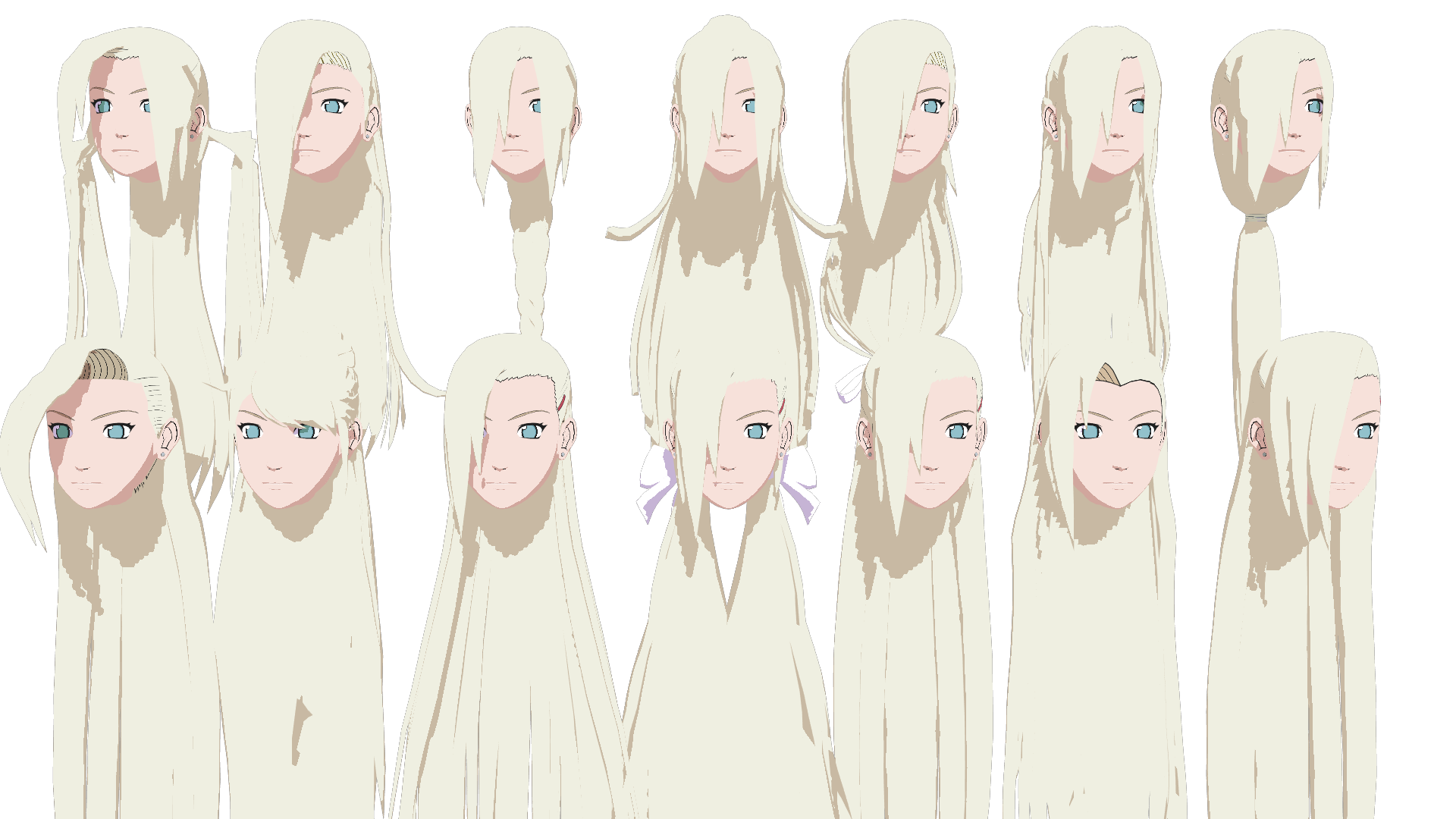 Ino Default Head Pack by LeaopardHeart on DeviantArt