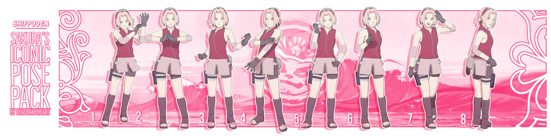 Sakura Shippuden Iconic Pose Pack DL by LeaopardHeart on DeviantArt