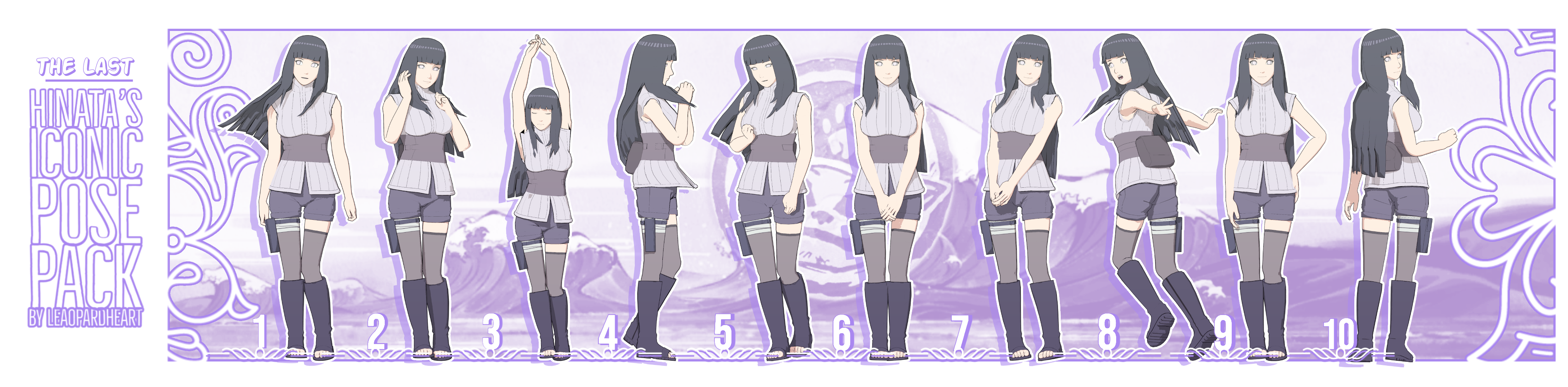 Hinata TL Iconic Pose Pack [MMD] by LeaopardHeart on DeviantArt