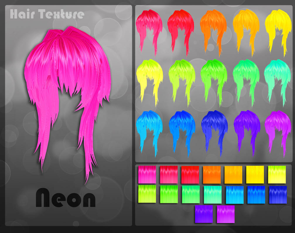 MMD Neon Hair Texture by Xoriu on DeviantArt