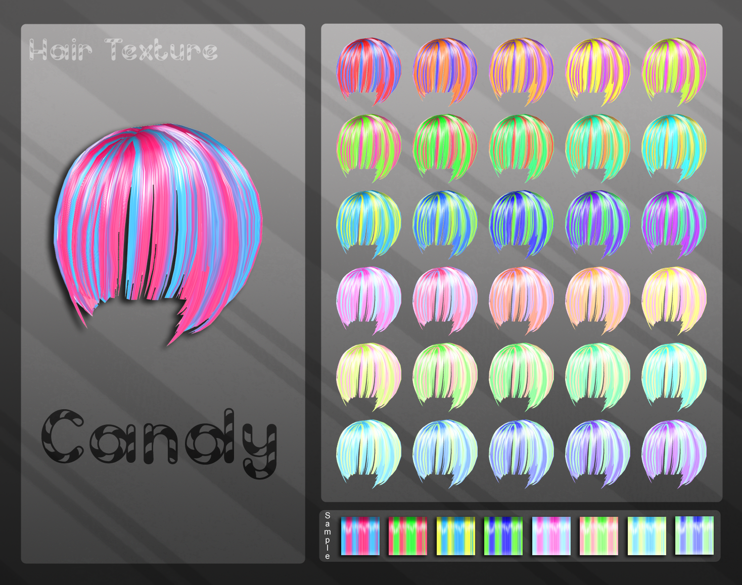 MMD Candy Hair Texture