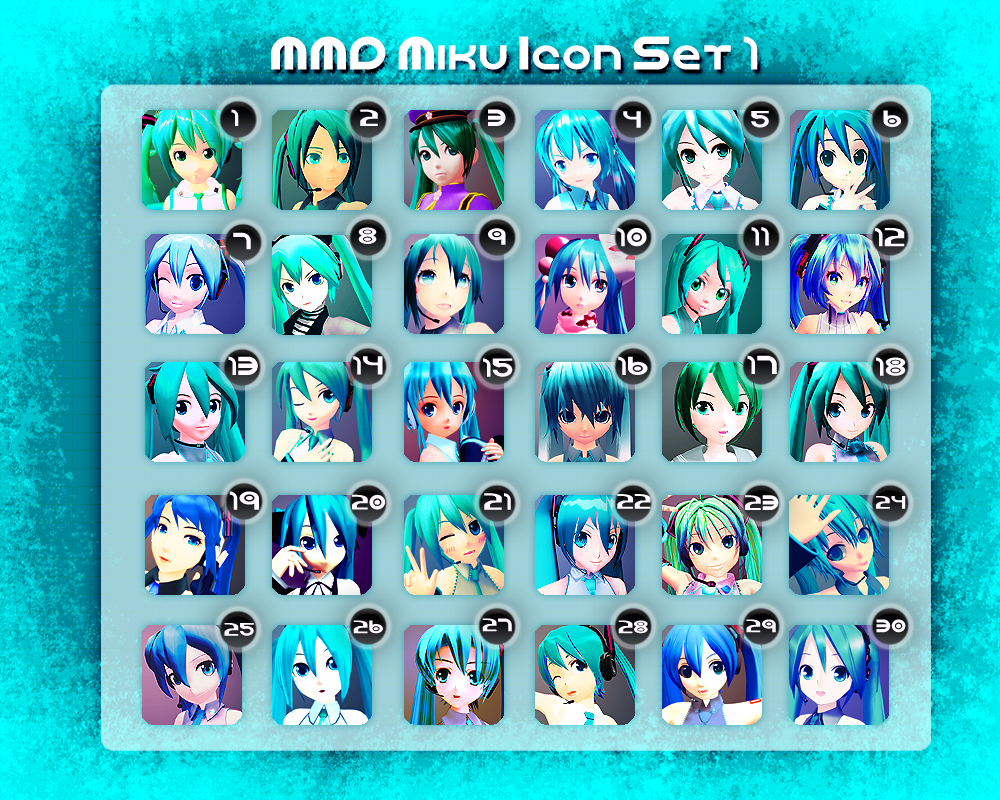 MMD Miku Icon Set 1