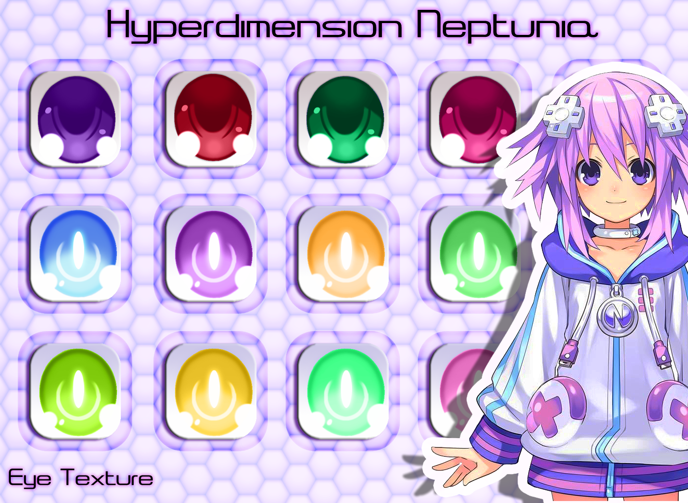 MMD Hyperdimension Neptunia Eye Texture