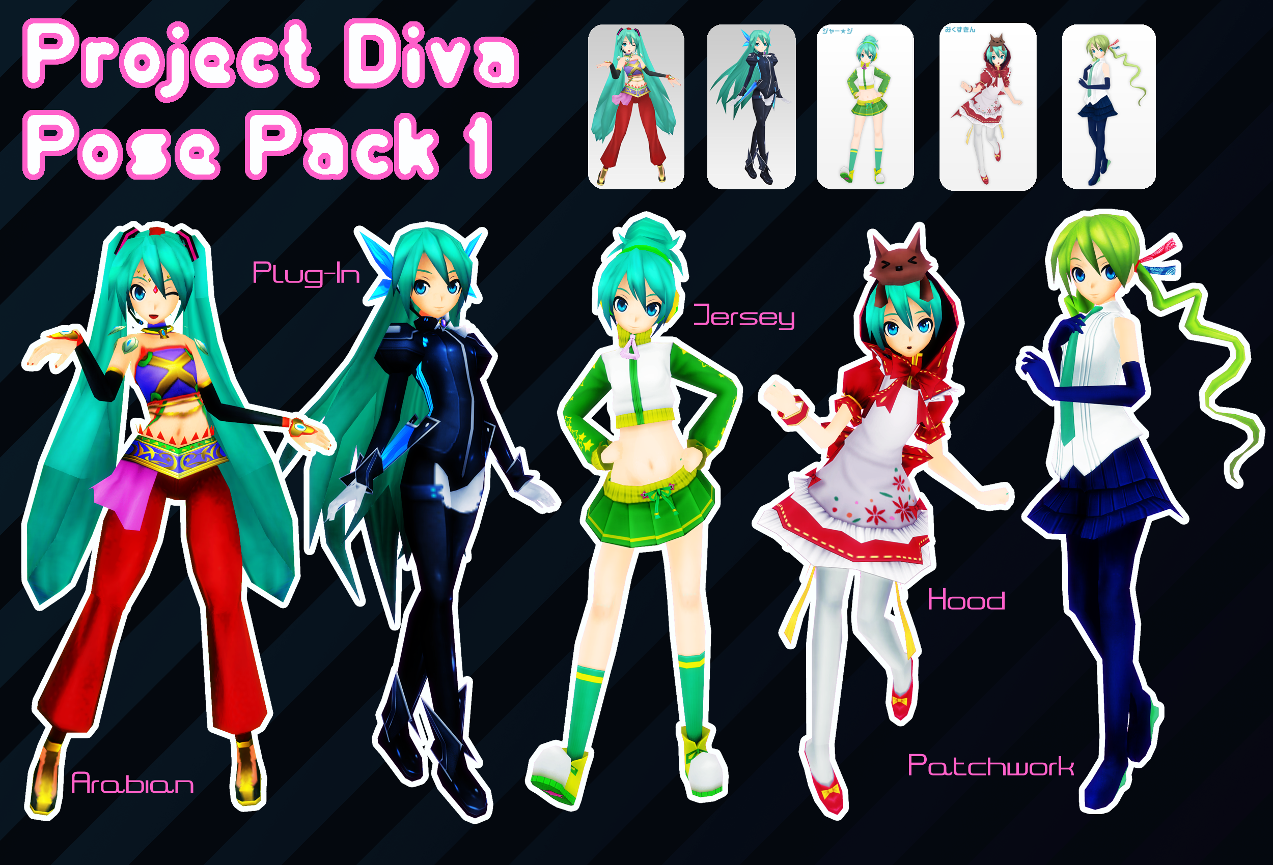 Project Diva Pose Pack 1 by Xoriu