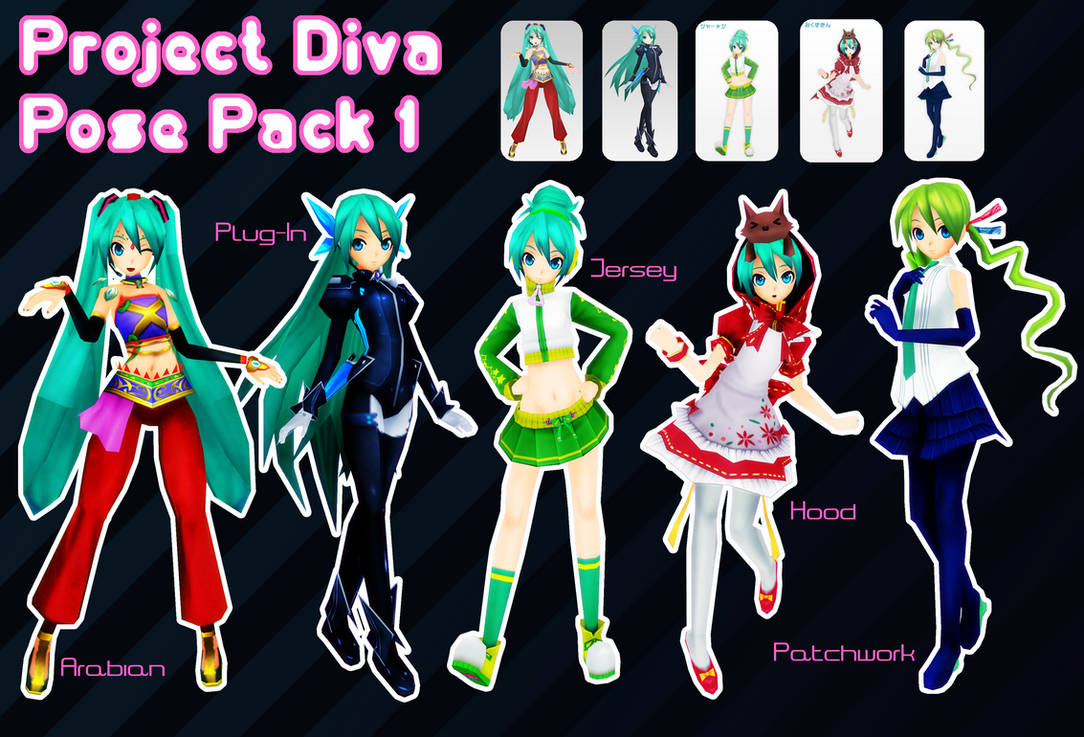 Project Diva Pose Pack 1 by Xoriu