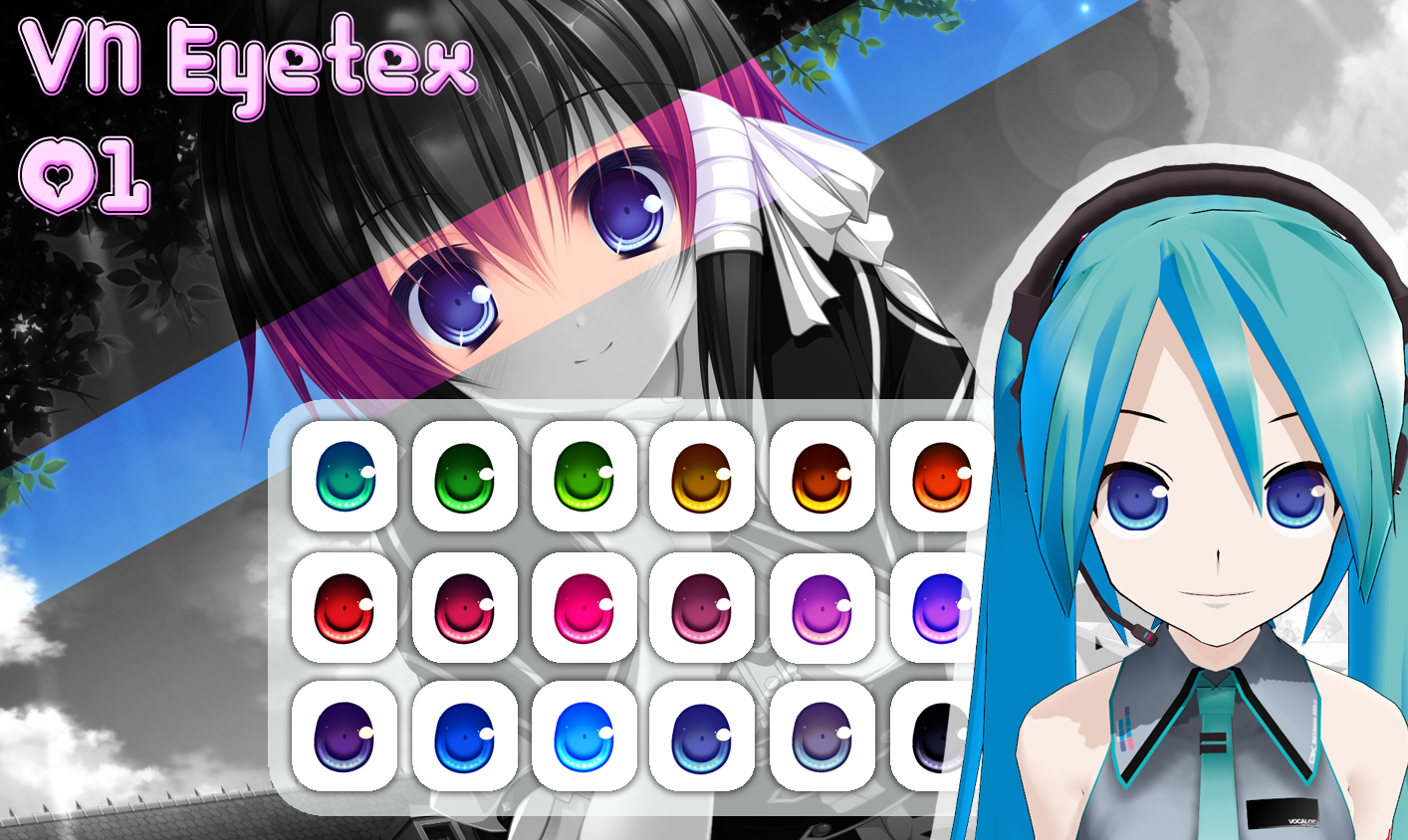 MMD Visual Novel Eye Texture 1 by Xoriu on DeviantArt