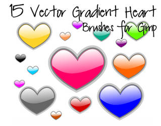 15 Vector Gradient Heart Brushes