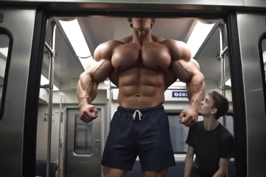Guys on the subway 5 (Original art by @AiArti) by HotGiantsMuscleHunks ...