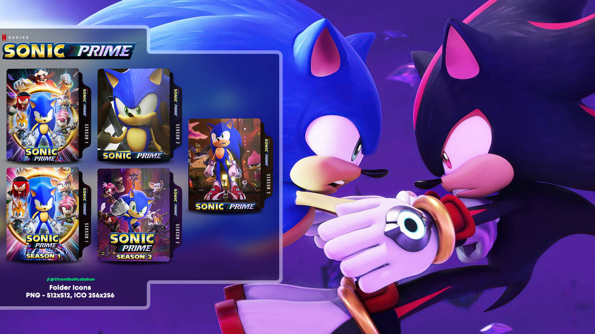 Sonic Prime S01~S03 Folder Icons - V1 + V2 by ChamikaNLakshan on DeviantArt