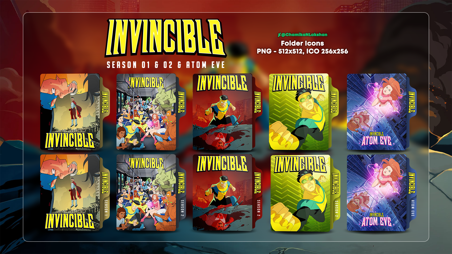 Invincible S01, S02 and Atom Eve Folder Icons by ChamikaNLakshan on ...