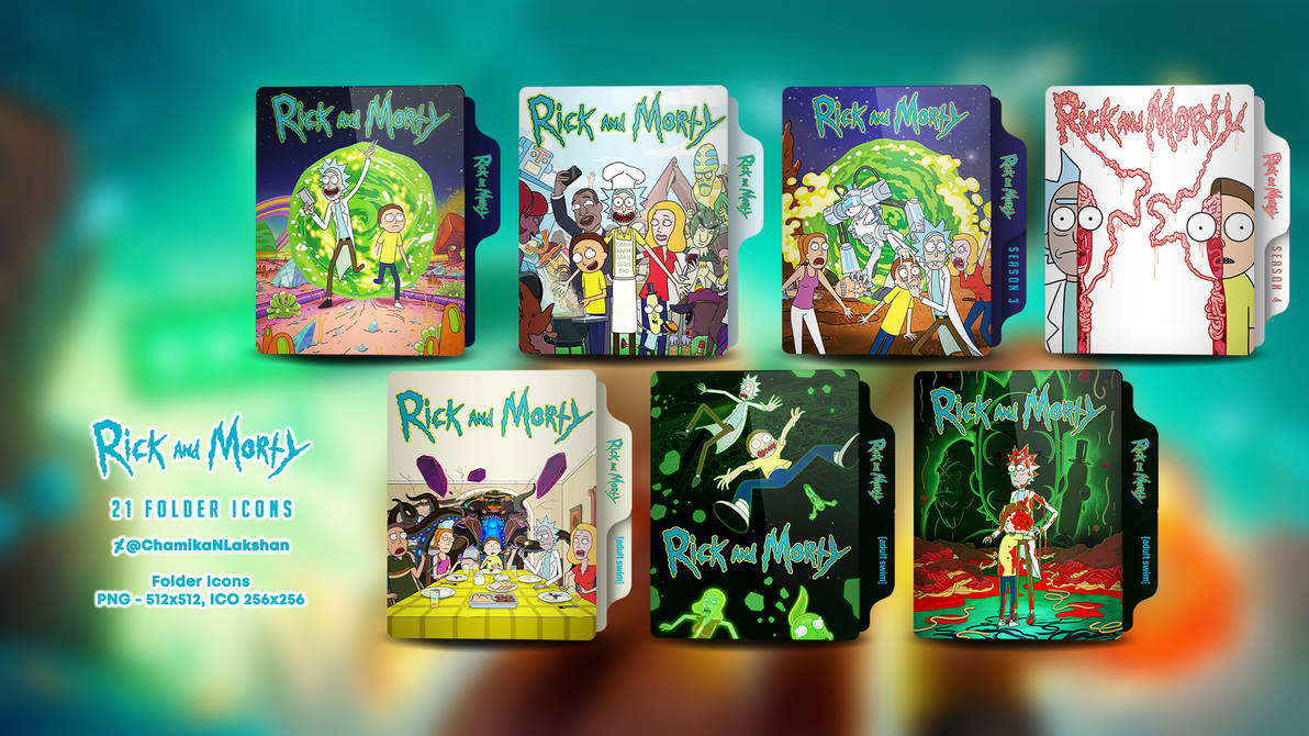 Rick and Morty S01~S07 Folder Icons by ChamikaNLakshan on DeviantArt