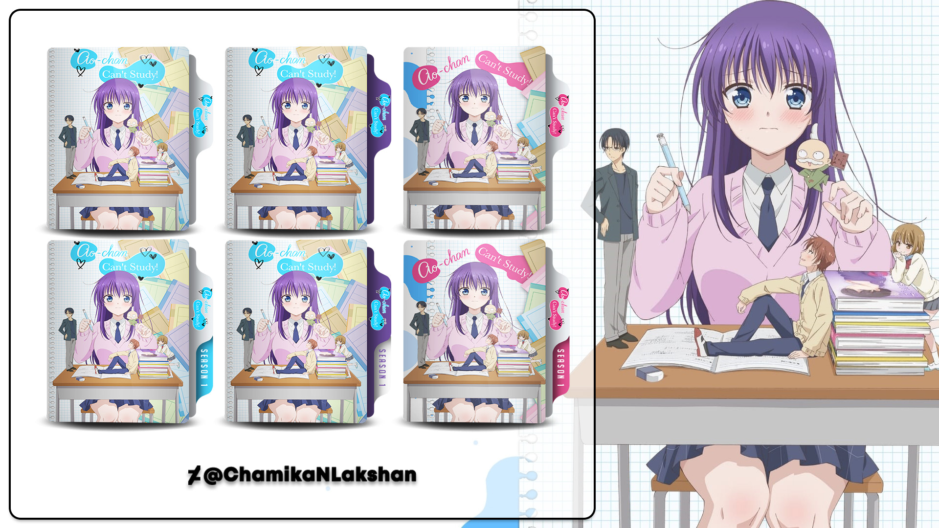 Ao-chan Can't Study! S01 Folder Icons by ChamikaNLakshan on DeviantArt