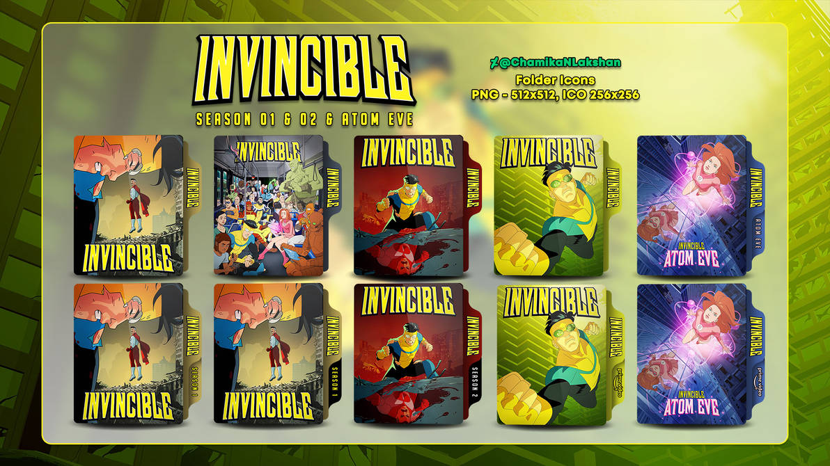 Invincible S01, S02 and Atom Eve Folder Icons by ChamikaNLakshan on ...
